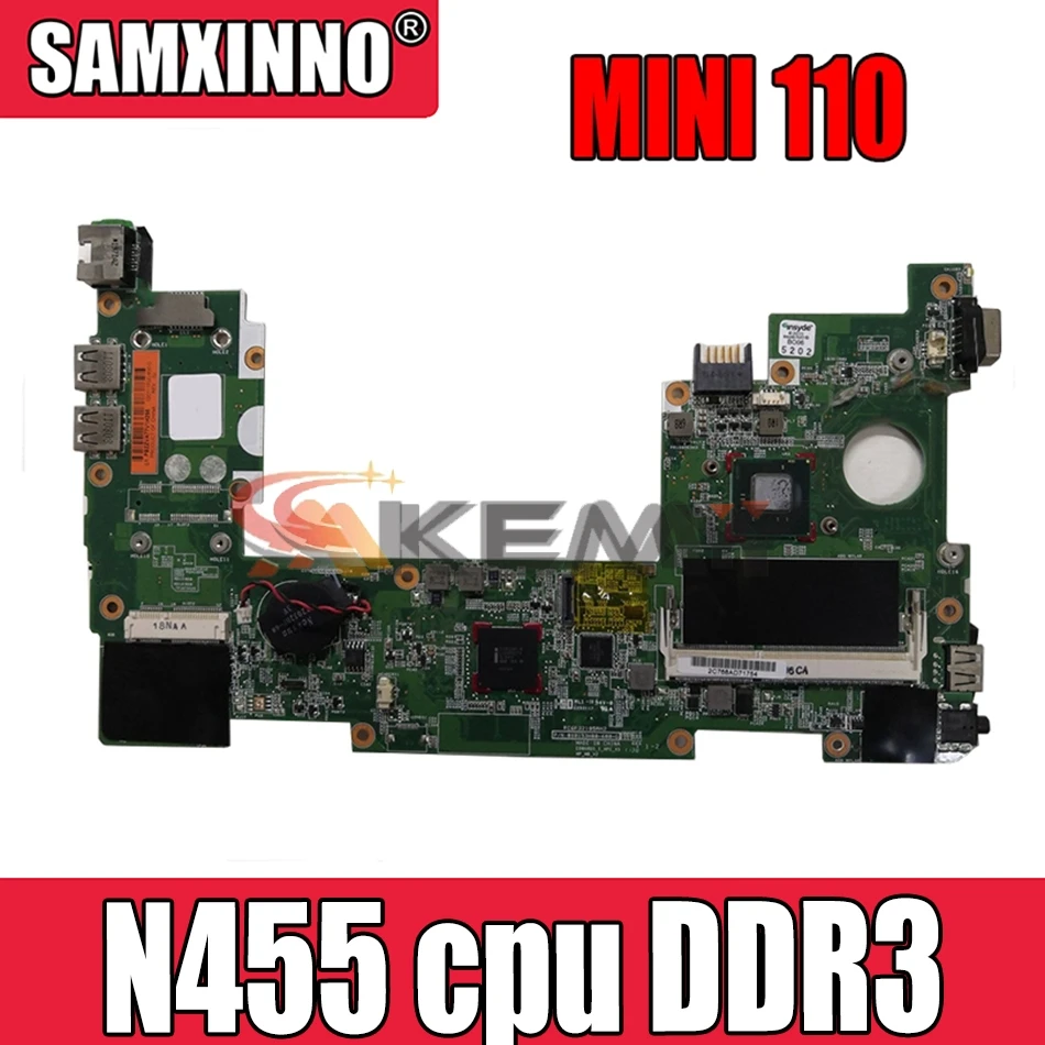 

AKemy633486-001 For HP MINI 110 Laptop motherboard N455 cpu DDR3