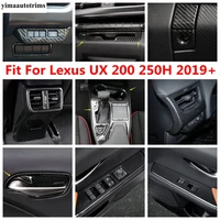 for lexus ux 200 250h 2019 2022 window lift button head lamp cd gear box panel cover trim abs carbon fiber accessories interior