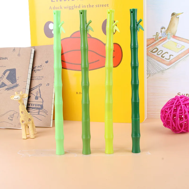 

50PCS Korean Cute Creative Bamboo Neutral Pen Black Water Pen Student Supplies Prize Learning Stationery