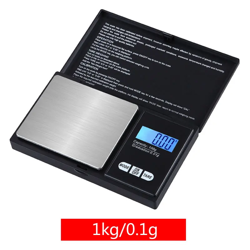 1kg 100 г/200 г/300 г/500 г/1 кг Мини электронные весы, портативные 0,01 г точные цифровые ювелирные весы, кухонные весы, Вес грамм лекарств - Цвет: 1kg