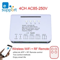 ewelink wifi 4ch smart home switch module 7 32v 10a relay radio frequency remote control timer compatible with alexa