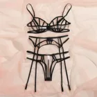 Комплект женского нижнего белья из сетчатой ткани, 3 шт.