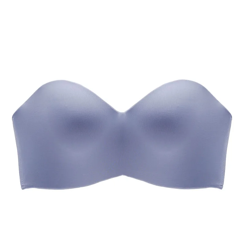 

Underwear Women Push Up Thin Seamless Bra Gathered Non-Slip Wrap Chest High Quality lingerie Off-Shoulder Safety Tube Sexy Bra