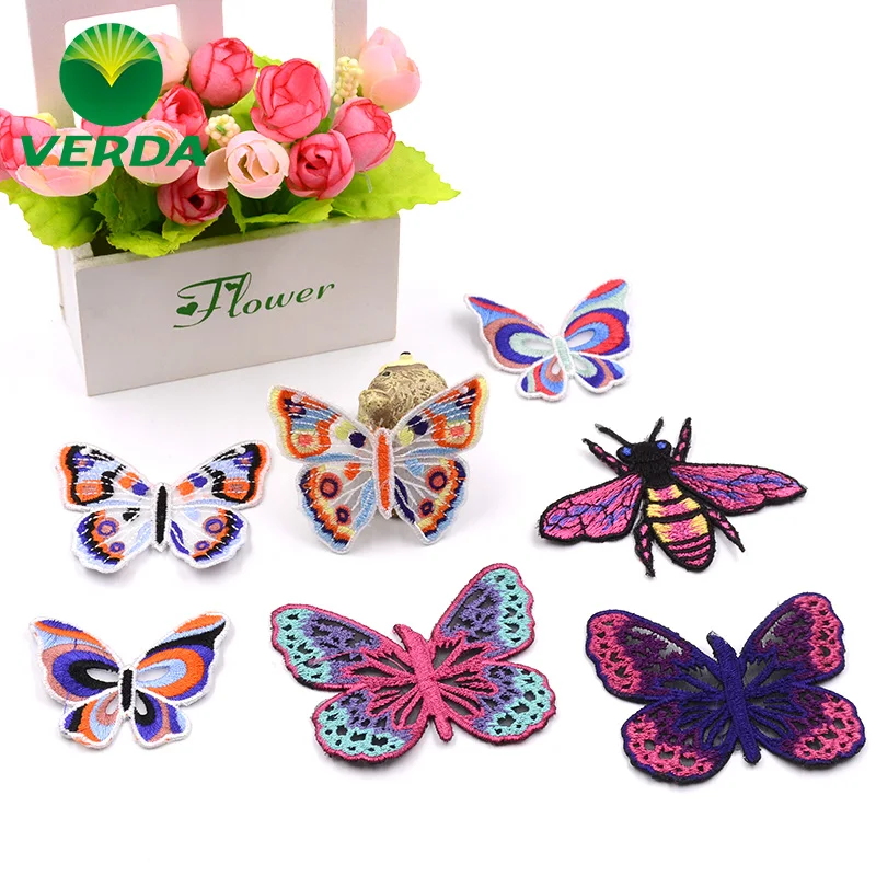 Eugene Марля модная нашивка в виде бабочки вышивка платье с вышивкой футболка