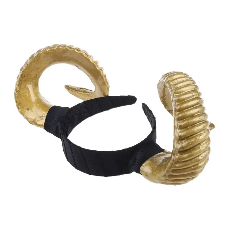 

Gothic Halloween Women Girls Headband Sheep Horn Forest Animal Cosplay Costume H