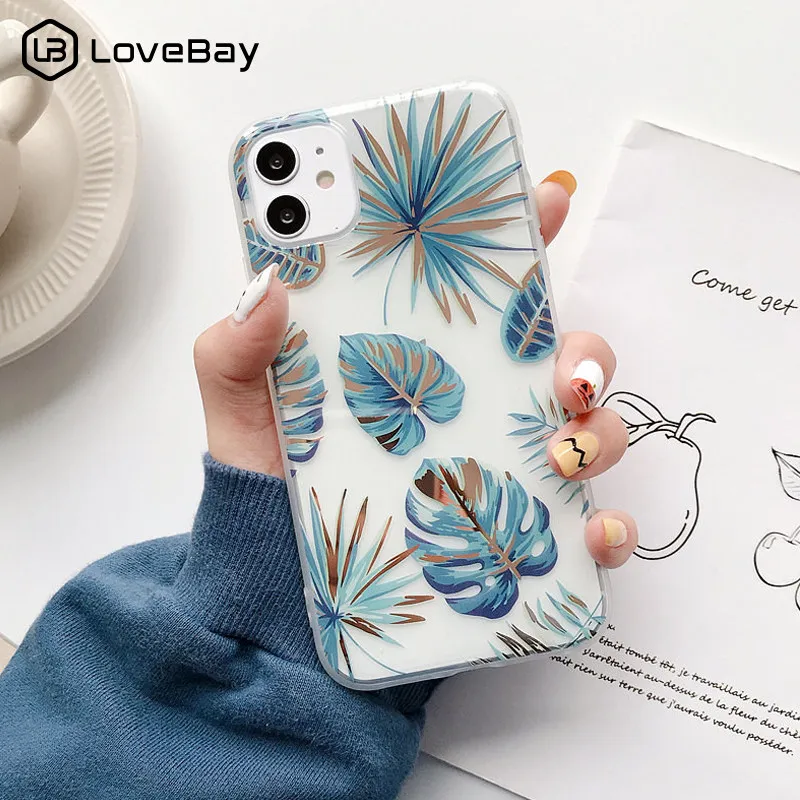 Чехол для телефона Lovebay iPhone 11 12 Pro X XR XS Max 8 7 Plus SE2020 мягкий IMD чехол с покрытием