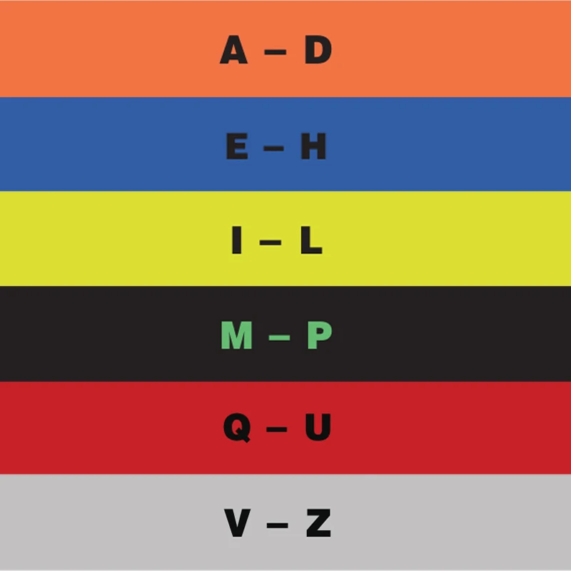 6PCS Alphabetical Жанровый записной Органайзер с разделителями таб акриловые карты для проигрывателя хранения записных альбомов Организации - Цвет: 6PCS Alphabetical