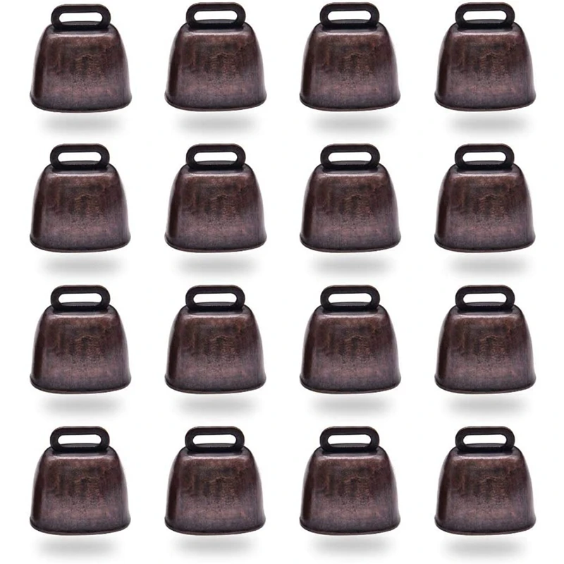 

16PCS Vintage Style Metal Cow Bell, Animal Anti-Lost Accessories Bell,Used in Festive Cheering Calling Bell