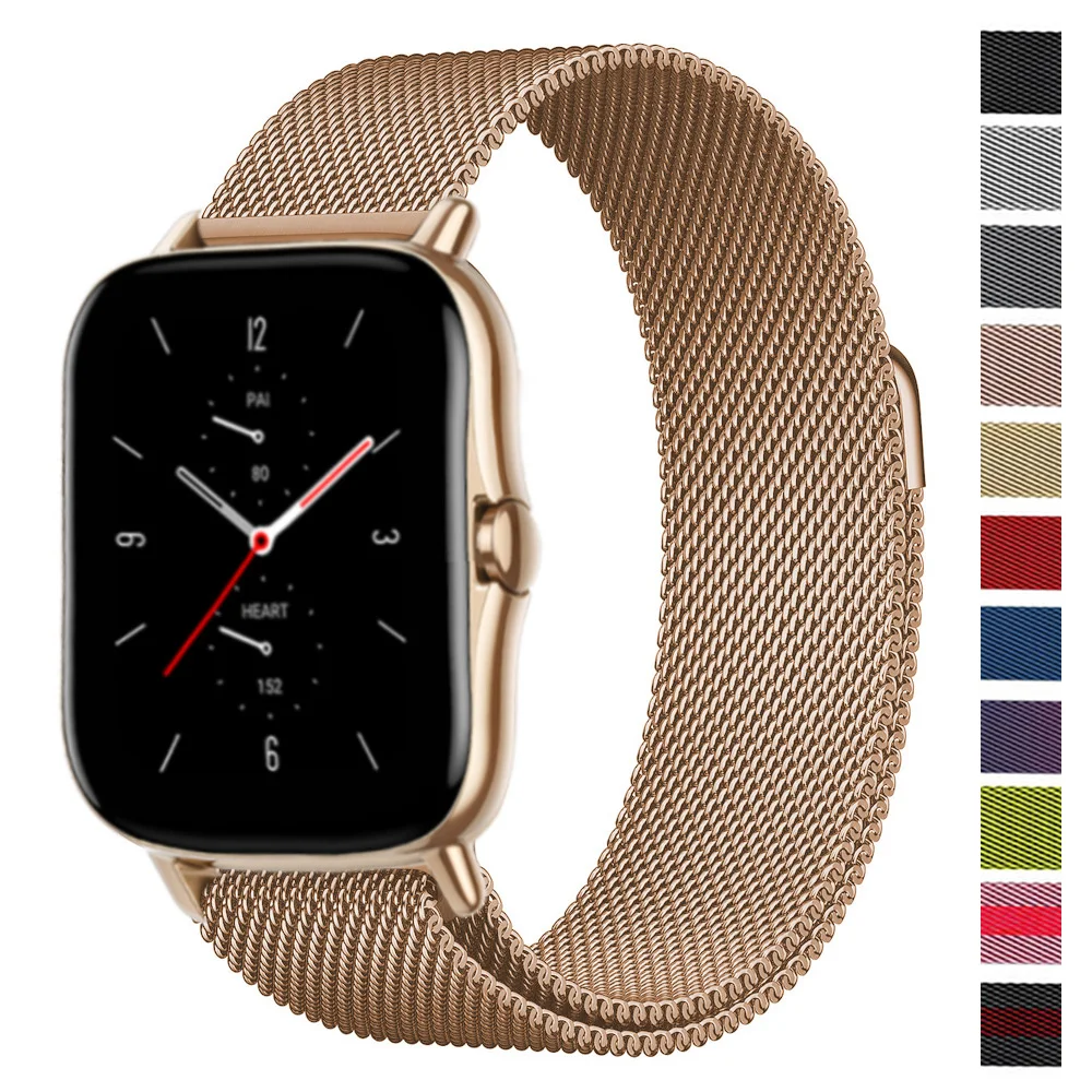

20mm 22mm Band For Amazfit gtr 2/GTS/2e Mini/GTR 42/47mm/Galaxy watch 46mm Magnetic loop Watchband Bracelet Amazfit bip strap