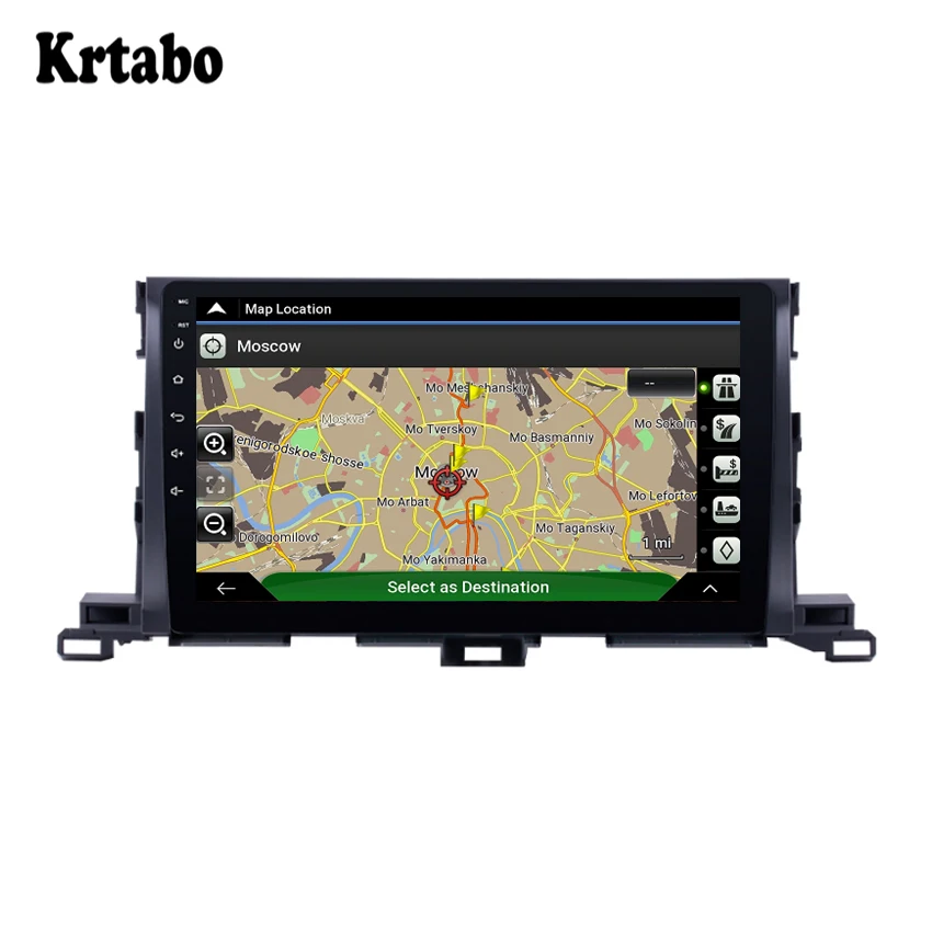 Krtabo автомобильный Радио Android мультимедийный плеер 4G ram для Toyota Highlander 2015 2016 2017