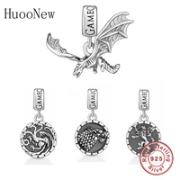 classics vintage series dangle charms for bracelet necklace pendant jewellery gift for women 925 sterling silver dragon beads