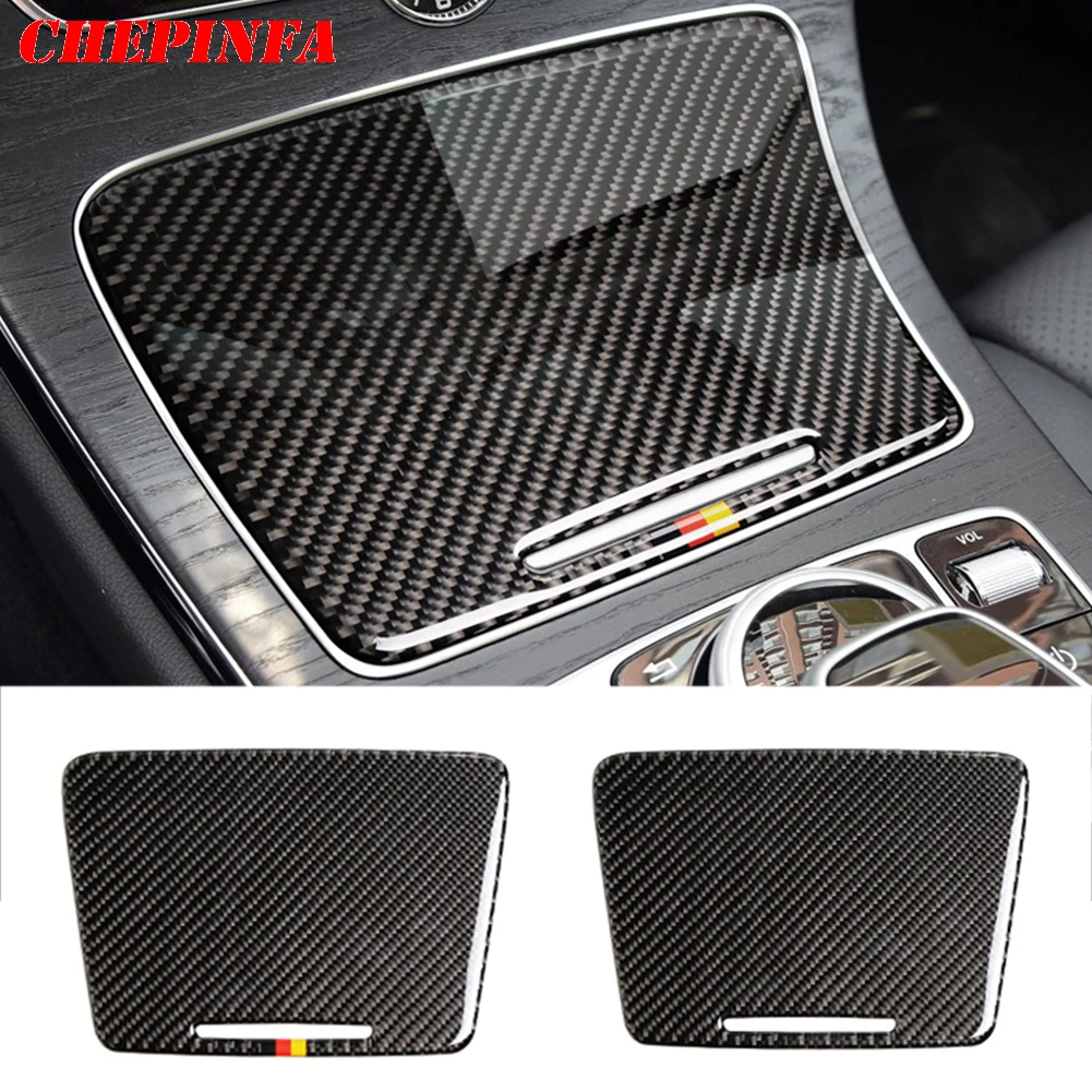 Стикер для интерьера автомобиля из углеродного волокна отделка крышки Mercedes Benz C