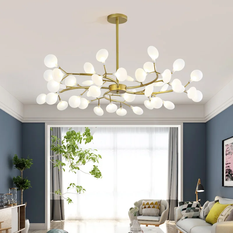 

Postmodern Firefly Tree Branch Chandelier Light Stylish for Kitchen chandeliers Living Room Indoor Decor Designer Hanging Lights