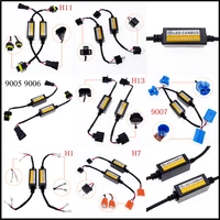 1 pair h1 h4 h7 h11 9006 9007 harness adapter car headlight canbus decoders warning resistor canceller anti flicker error free