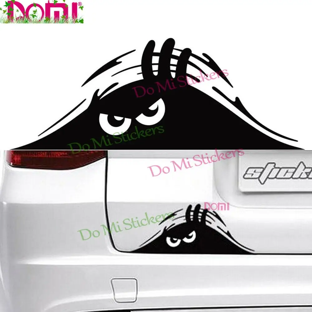 

19cmx7.5cm Funny Peeking 3D Big Eyes Car Sticker Car Styling JDM High Quality KK Vinyl Cover Scratches Waterproof PVC