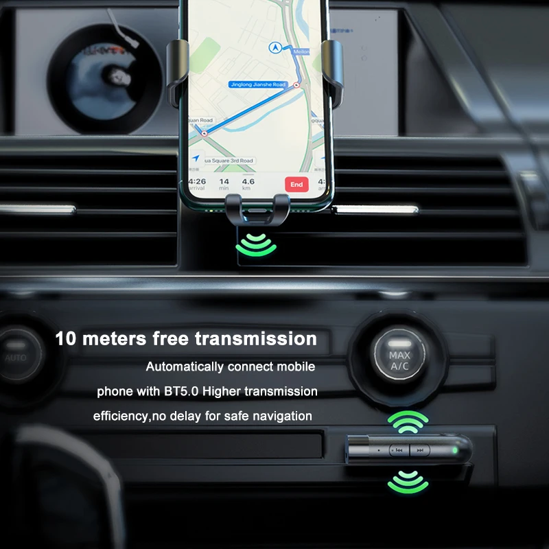 Фото Автомобильный беспроводной Bluetooth 3 5 приемник Hoco 0 мм AUX разъем аудио динамик Автомобильный беспроводной Bluetooth 3 5 приемник Hoco 0 мм AUX разъем аудио динамик