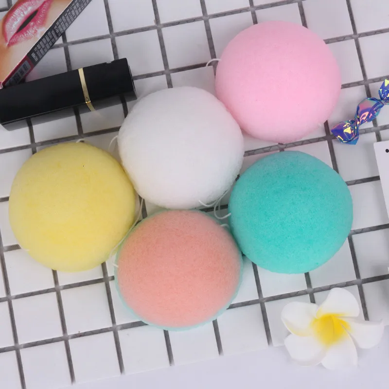 1pcs Natural Konjac Sponge Facial Exfoliator Wash Cleansing Cosmetic Puff Flutter Sponge Skin Care Cleanser Tools Cosmetic Puff