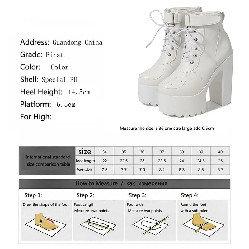 

PRETO BRANCO 14CM Thick Ankle Booties Platform Waterproof Platform Super Heel Breathable Women's Booties Women Boots ZYW