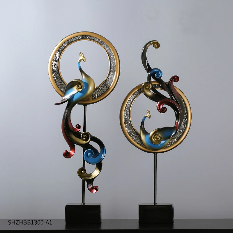 

New Chinese phoenix ornaments give new house creative gifts model room porch TV cabinet ornaments