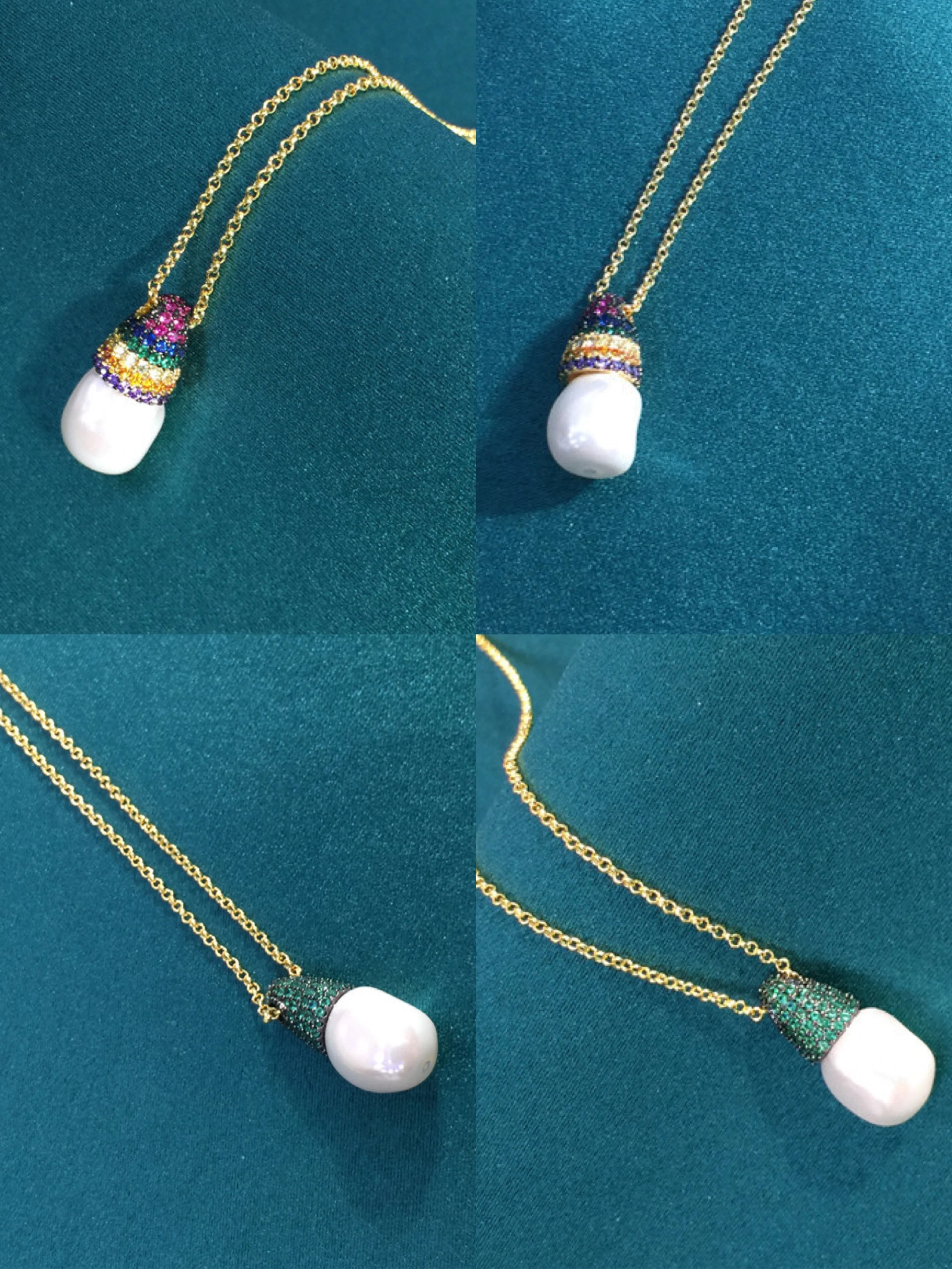 

Ожерелье из серебра 100% пробы с жемчугом в стиле барокко