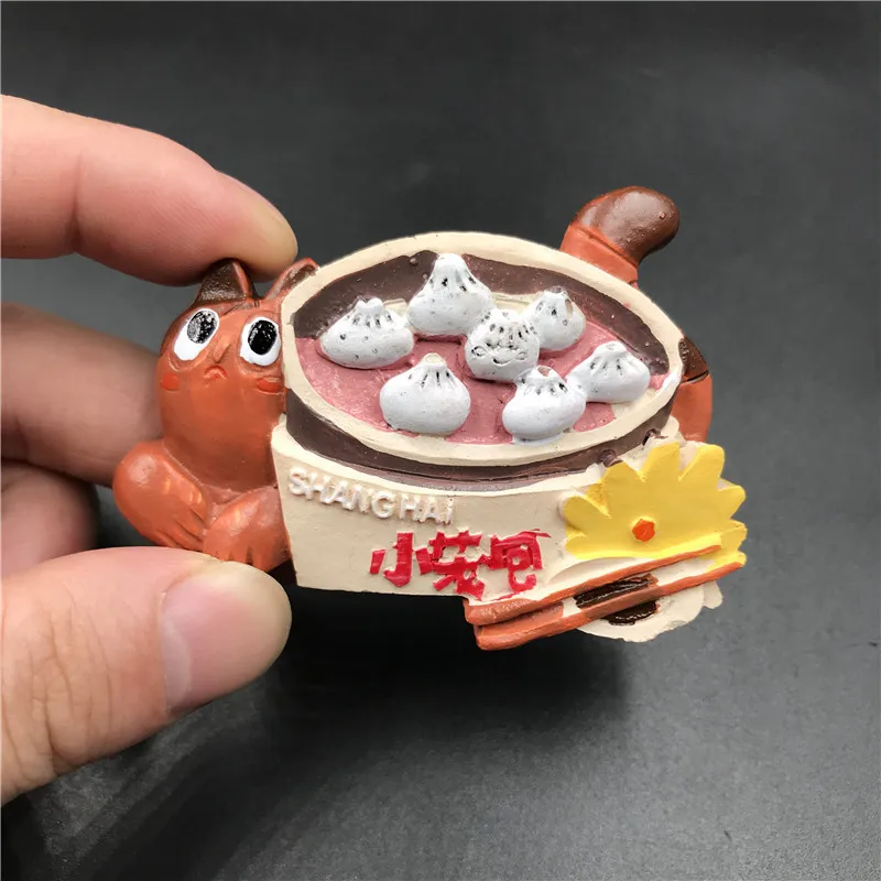 Cute Cartoon Шанхай Китай 3D магнит на холодильник Yuyuan Восточный жемчужный город храма