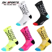 unisex compression professional cycling socks summer breathable sports socks fashion mid stocking running socks basketball socks