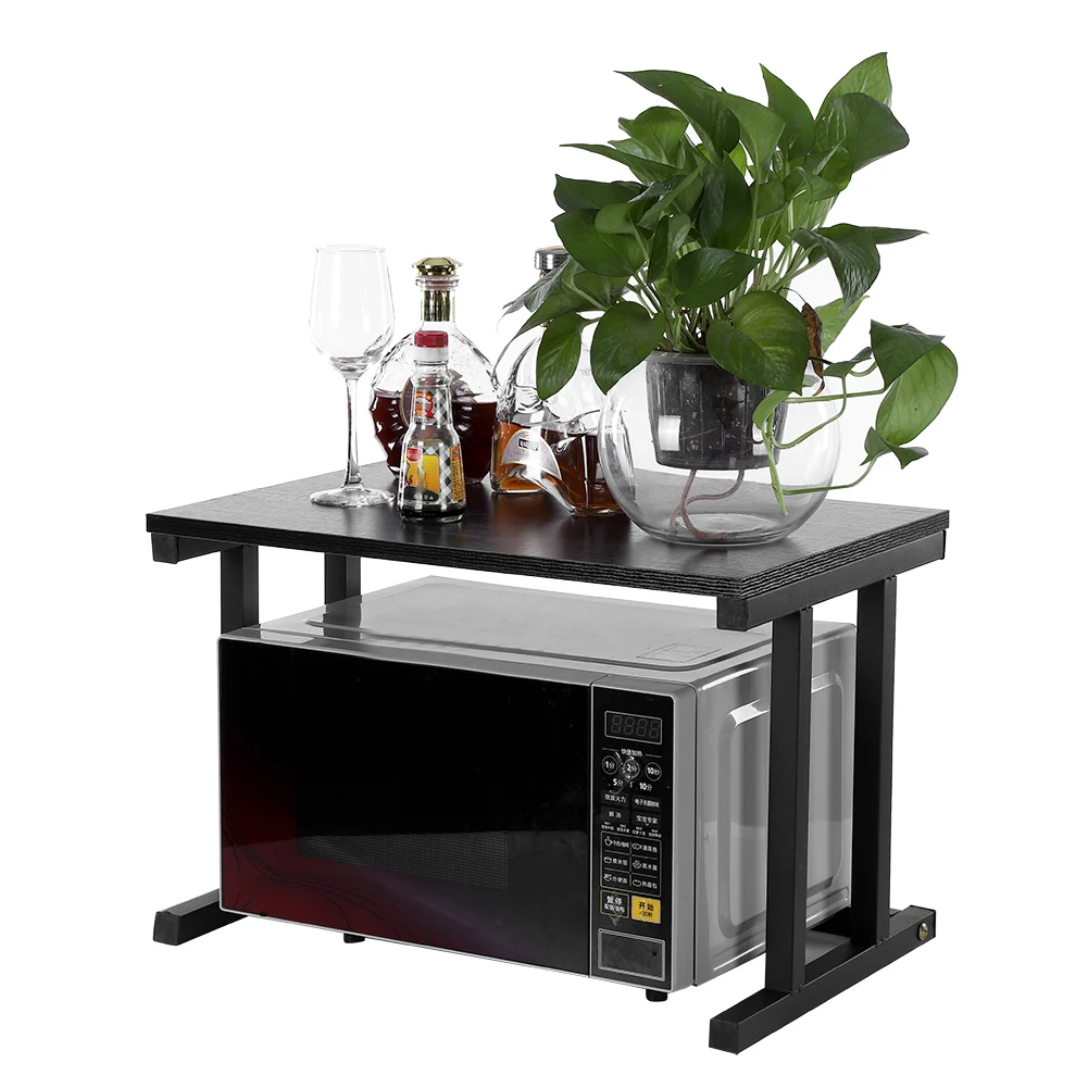 Деревянная стойка для микроволновой печи двухуровневый стеллаж хранения