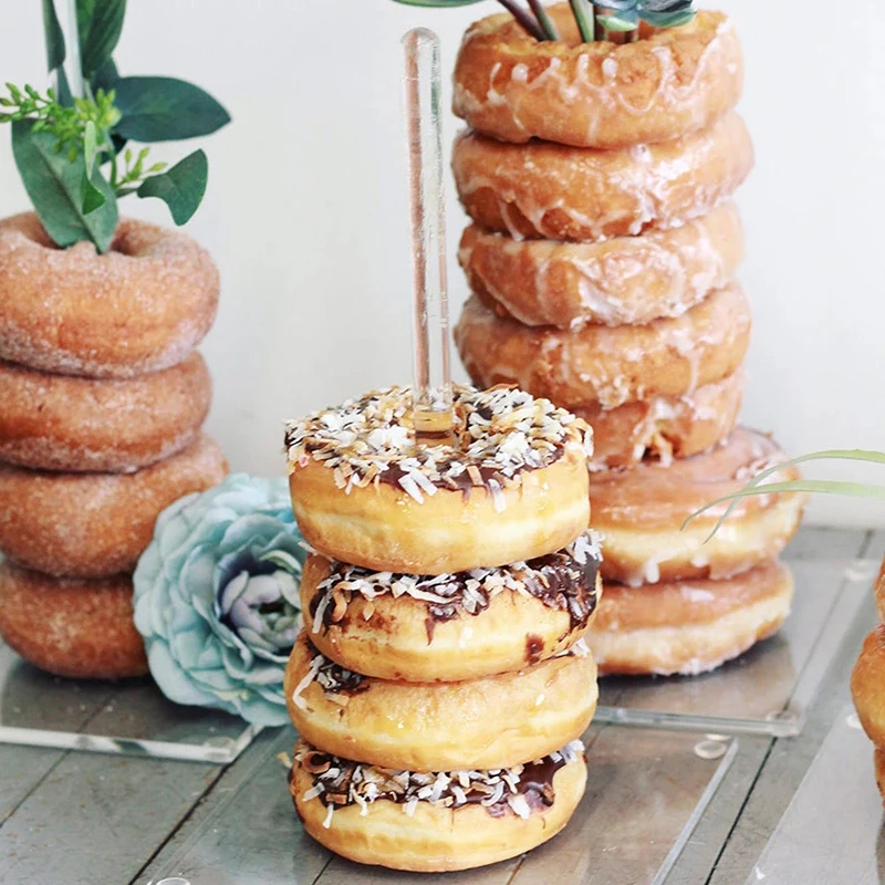 

Acrylic Donut Stands Clear Bagels Round Stand Holder Doughnut Dessert Stand Table For Christmas Wedding Birthday Party Baby Show
