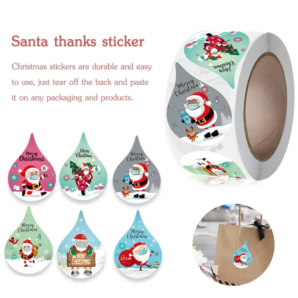 

Santa Thank-you Sticker Christmas Decal for Decoration