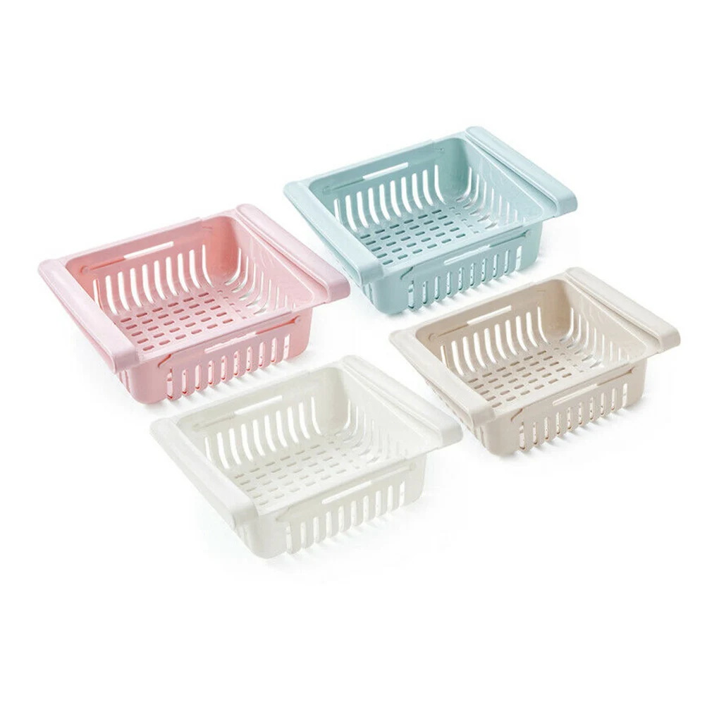 Телескопический ящик для хранения холодильника слайд органайзер еды фруктов