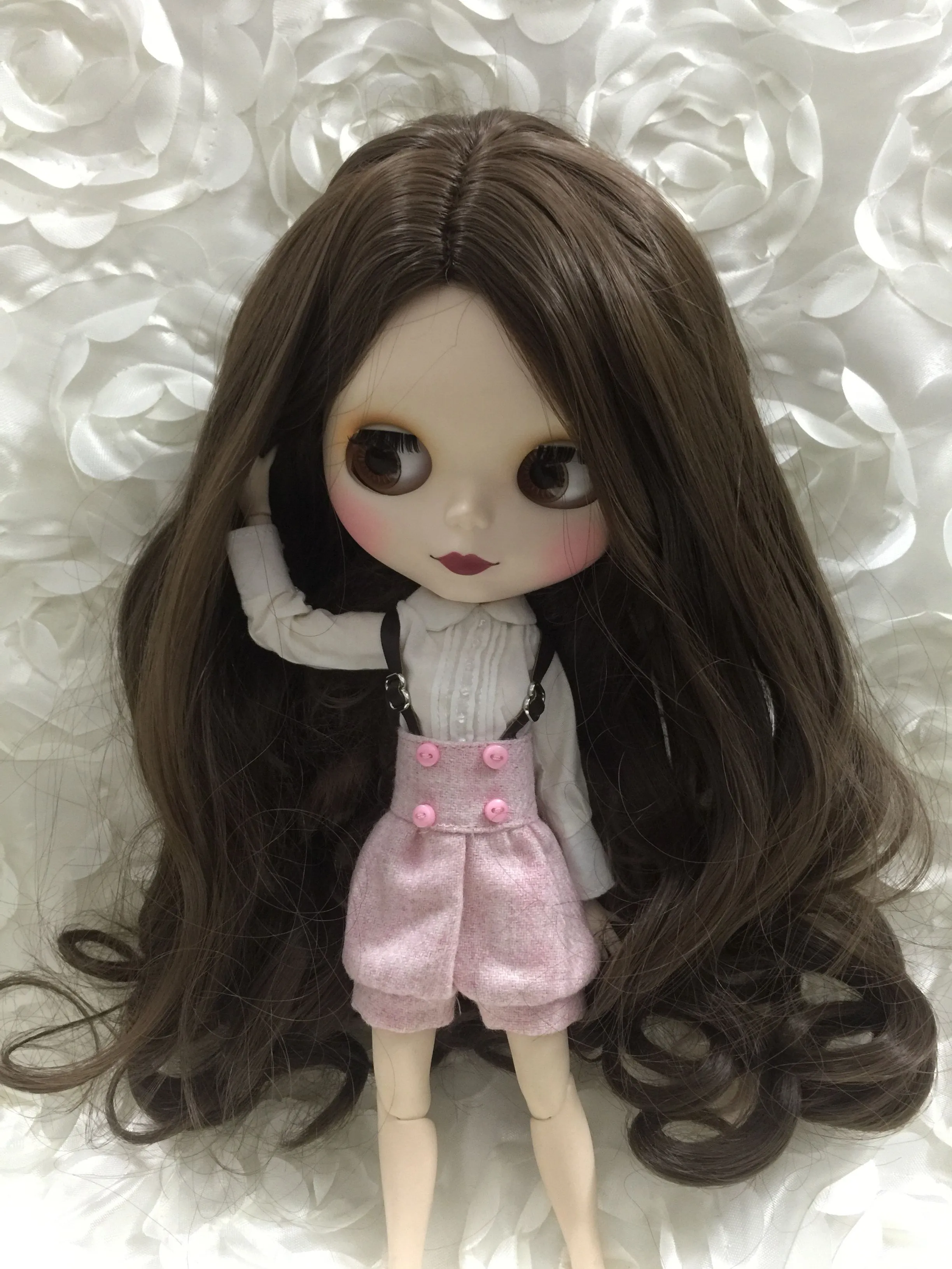 Длинные прямые вьющиеся кукольные волосы парик для куклы Blyth аксессуары