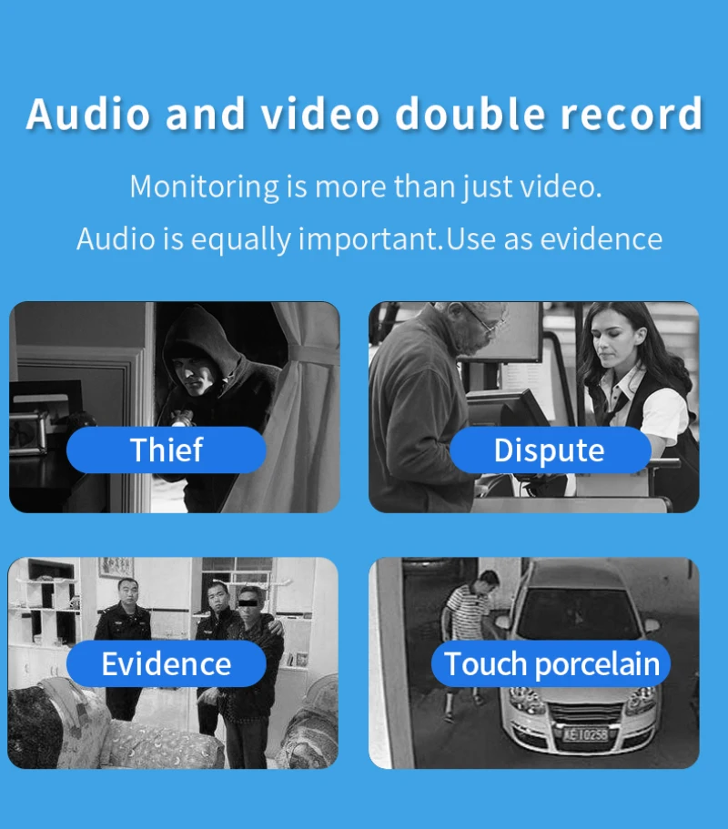 Камера видеонаблюдения ONVIF беспроводная Проводная камера безопасности 1080