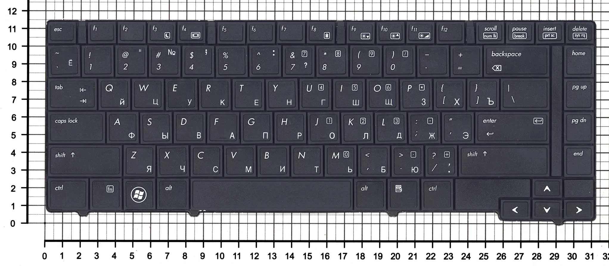 Клавиатура для HP EliteBook 8440P 8440W Series p/n: PK1307D1A00 594052-001 русская черная | Компьютеры и