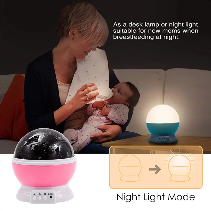 

Starry Sky Projector Moon Lamp LED Star Battery USB Night Light Kids Children Bedroom Decorate Projection Lamp Christmas Gifts