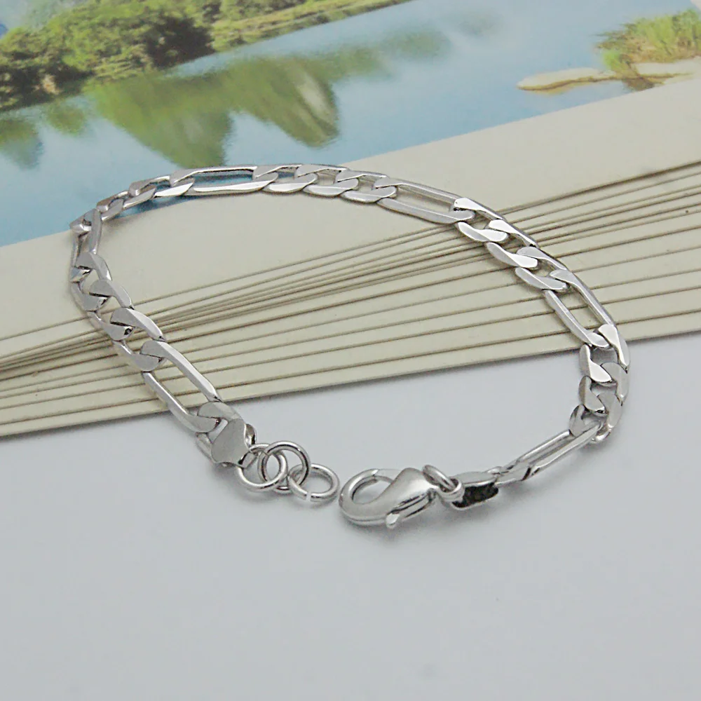 Новый мужской посеребренный браслет с вырезами властителя для денег изысканное