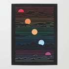 Настенная живопись, HD печатная картина с несколькими линиями под солнцем, холст, домашний декор, Мультяшные плакаты, модульные картины для спальни