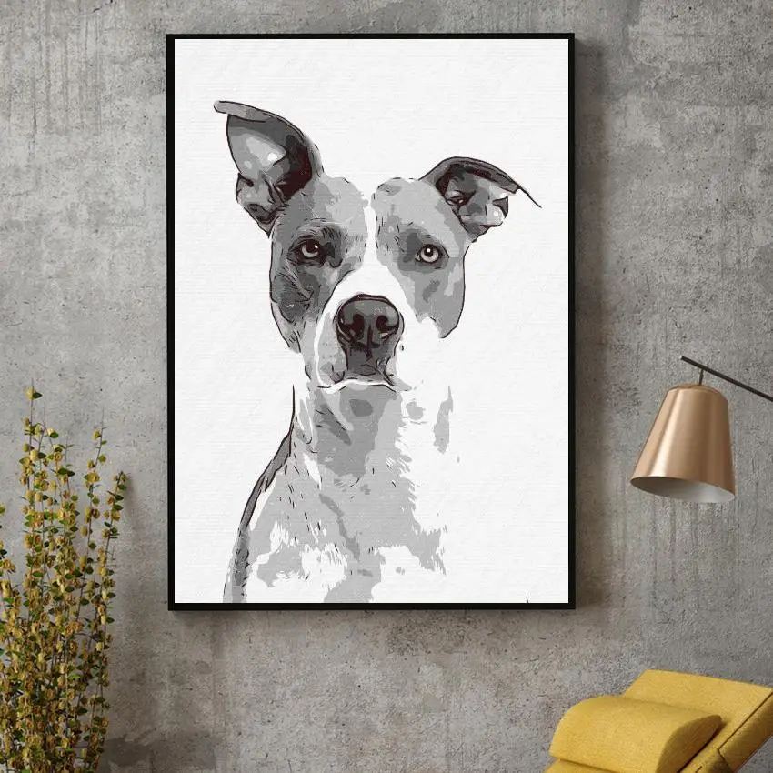 

Dog Artwork Canvas Print Wall Art Poster Picture Modern Bedroom Living Room Decoration No Frame