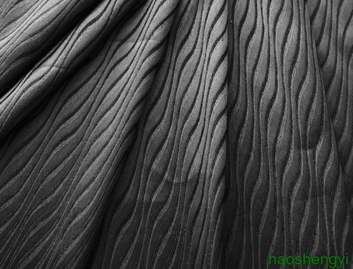 Простая модная жаккардовая ткань с узором в виде вертикальных волн трехмерная
