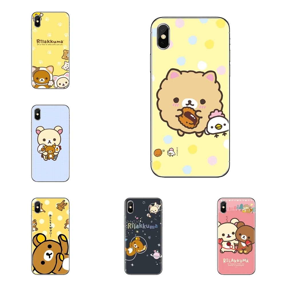 TPU Case Rilakkuma cat wallpaper for phone For iPhone XS Max XR X 4 4S 5 5S 5C SE 6 6S 7 8 Plus Samsung Galaxy J1 J3 J5 J7 A3 A5 |