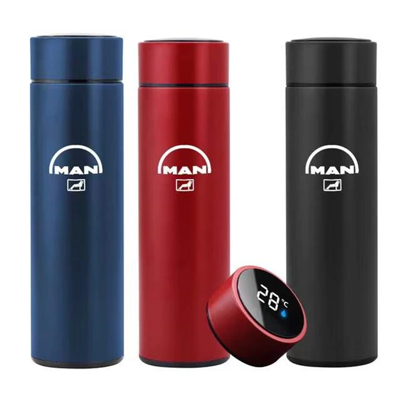 

For MAN TGX TGM TGATGS TGE 500ml Stainless Steel Coffee Thermos Mug Portable Car Vacuum Flasks Travel Thermo Cup Car accessories