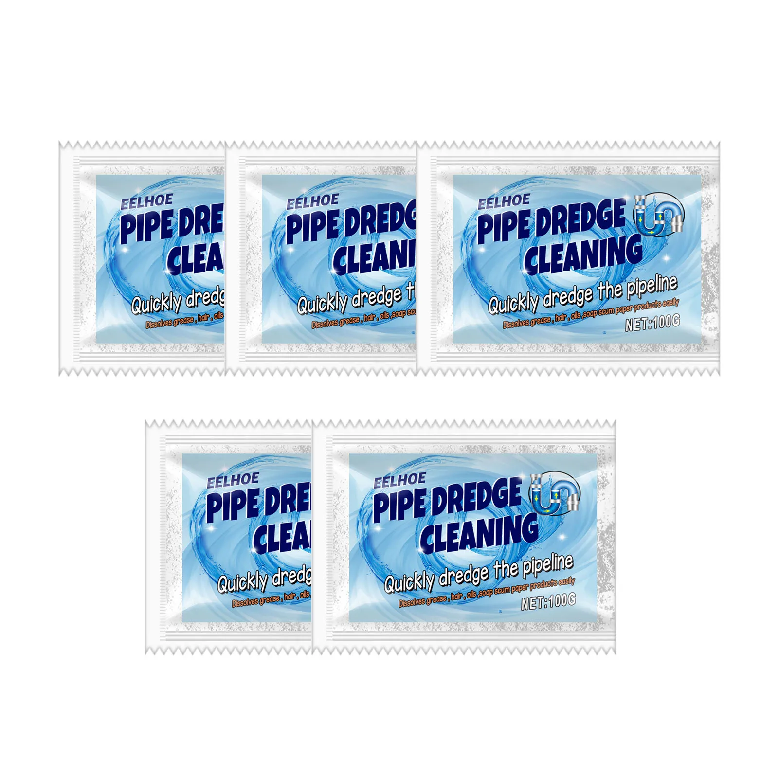 500G Pipe Dredge Cleaning Powder Powerful Kitchen Sewer Cleaner Sink Drain Dredging Agent For Toilet | Дом и сад