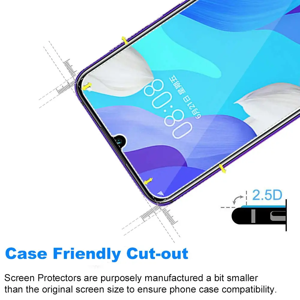 9H 2.5D Закаленное стекло для HuaWei Nova 5 5i Pro Защита экрана Huawei P20 Lite 2019 полностью
