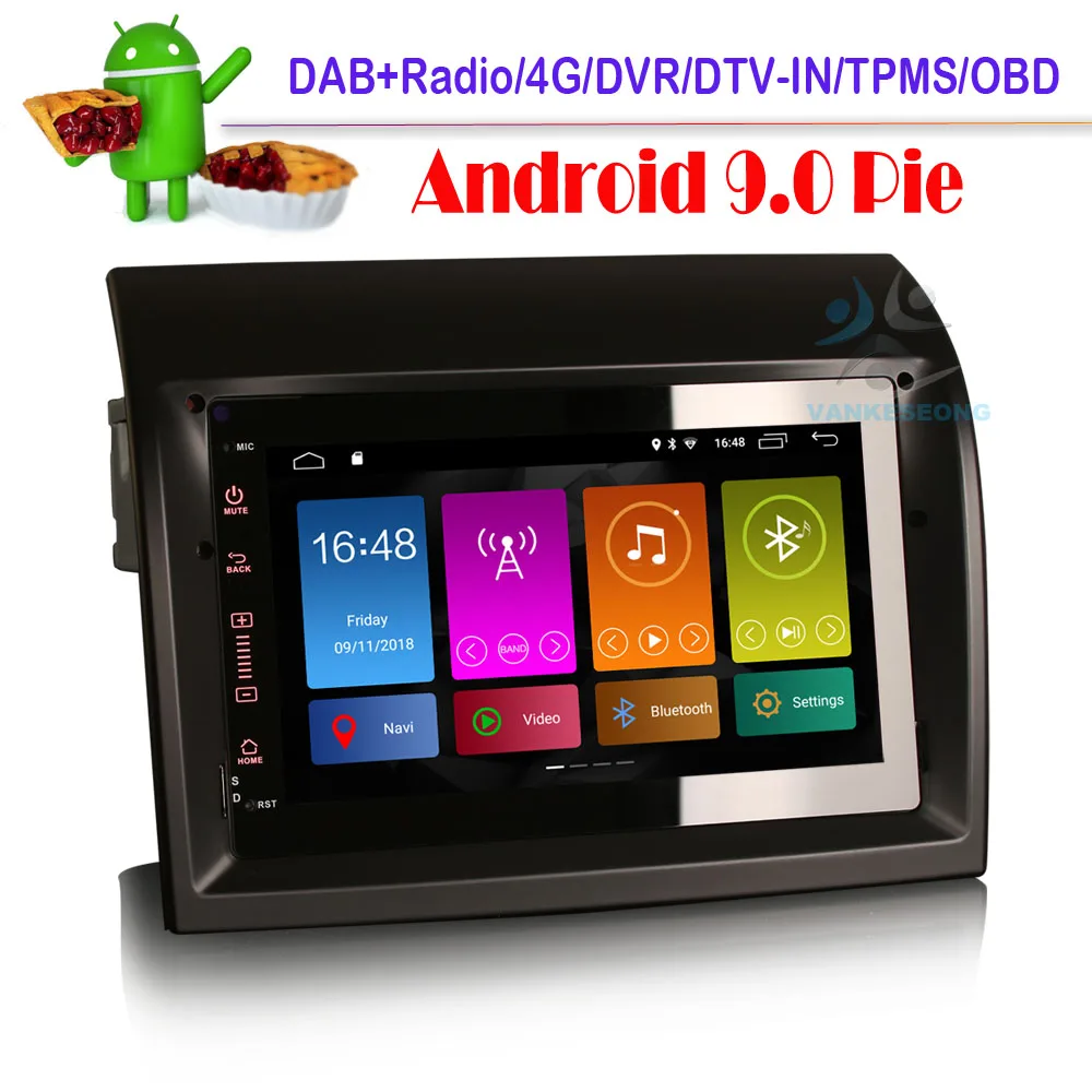 Автомобильный мультимедийный плеер стерео система на Android 9 0 с GPS DSP DAB 7 &quotэкраном