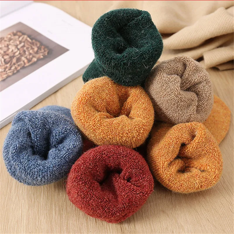 Удобные кашемировые мягкие носки женские теплые плотные бархатные тапочки