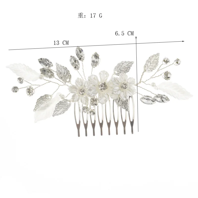 Новый модный серебряный цветочный гребень для волос невесты головной убор