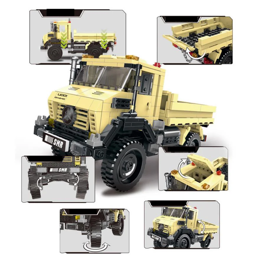 Креативный суперпикап BENZ Unimog orv строительный блок moc внедорожник приключения