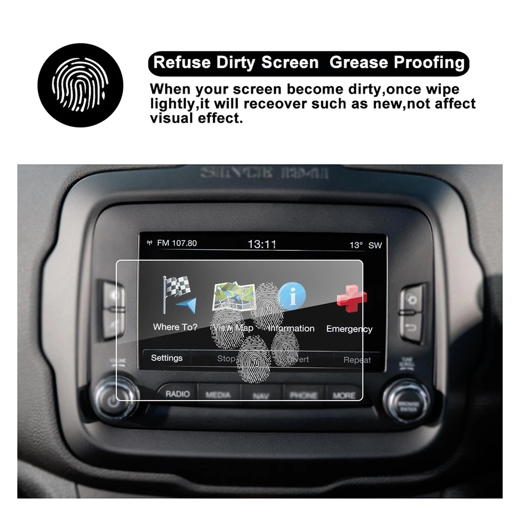 Замена для Jeep Renegade 2015-2017 Автомобильная Защитная пленка экрана GPS навигации DVD