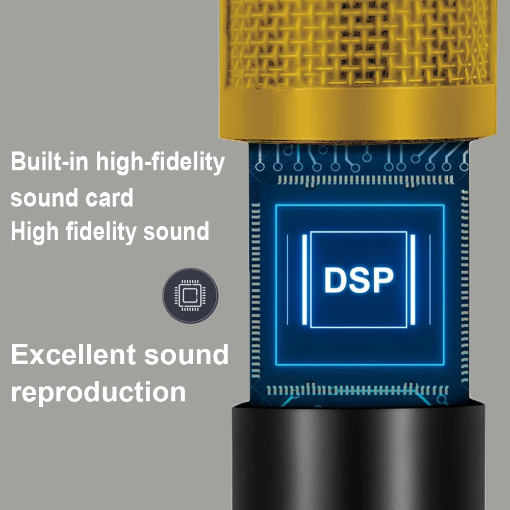 USB Condenser Microphone Computer Microphone 192KHZ / 24Bit Sampling Rate for Live Broadcast / Computer Voice Chat / Sing enlarge