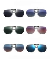 polarized clip on sunglasses women men frameless filp up sunglasses for prescription glasses uv400