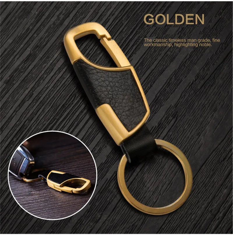Высококачественные гальванические кожаные застежки для ключей из цинкового